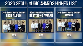 2020 Seoul Music Awards Final Winner List