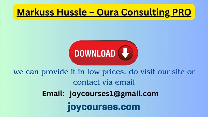 Markuss Hussle – Oura Consulting PRO