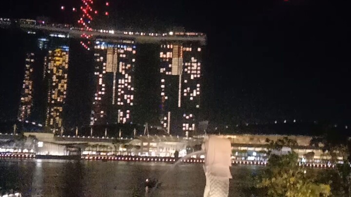 Dragon drone show at Marina Bay Sand Singapore