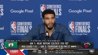 Jayson Tatum reacts to Boston Celtics fall to Miami Heat: "They're a really good defensive team"