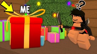 I HID as a LARGE GIFT and Made TOXIC TEAMERS CONFUSED..(Murder Mystery 2)