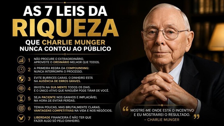 💰 7 LEIS DA RIQUEZA INSPIRADAS EM CHARLIE MUNGER QUE POUCA GENTE COLOCA EM PRÁTICA!