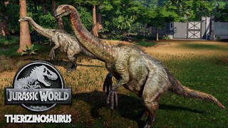 2 Therizinosaurus & 2 Indominus Rex Breakout & Fight! Jurassic World Evolution Mods (4K 60FPS)