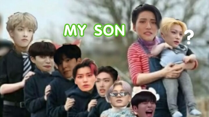 【فيليكس/لي لونغفو】ATEEZ يقرّرون تبنّي فيليكس (ليس حقًا)