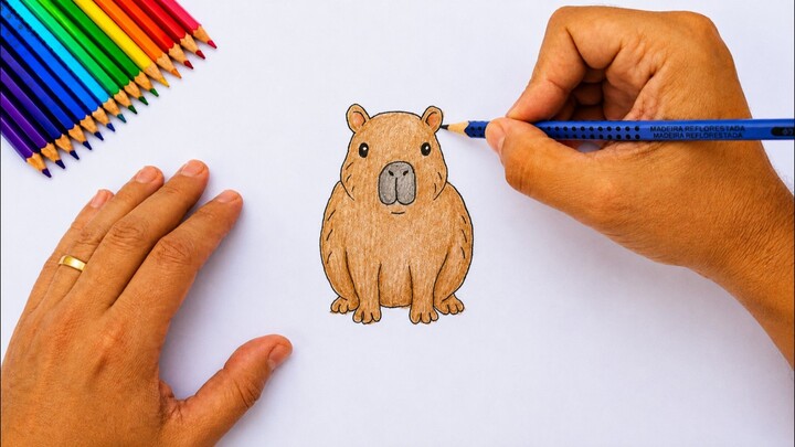 COMO DESENHAR UMA CAPIVARA BEM FÁCIL!