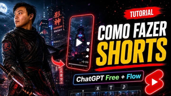 Como Criar um Short com ChatGPT e Google Flow - Experiência Artificial 1