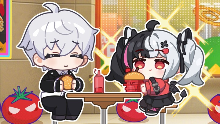 🍅The Requiem’s signature burger! Packed with tomatoes! 🍅