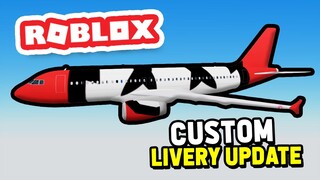 FULL CUSTOM LIVERY UPDATE In Cabin Crew Simulator (Roblox)