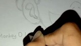 Menggambar Luffy