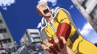 Saitama memblokir meteorit tersebut, tetapi setelah menyelamatkan kota, dia dicerca oleh orang lain.