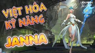 Janna, tiêu điểm tướng, Việt hóa kỹ năng | Liên Minh Tốc Chiến - Wild Rift