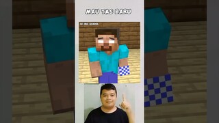 anak ini mau beli tas yang bagus #minecraft #dubbing #animasi