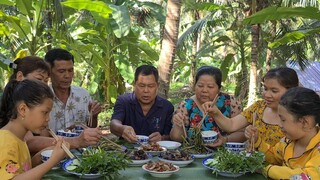 Hết Nồi Cơm với Món Ba Khía Chấm Rau Muống Vườn Kết Quả Sau Một Ngày Đi Chài Cá | TKQ & Family T993
