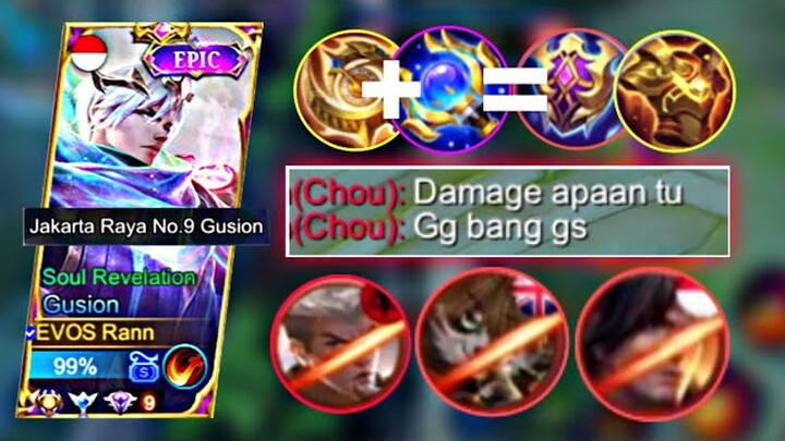 GUSION SOUL REVELATION!😱 BUILD RAHASIA GUSION COUNTER ITEM DEFF ATHENA SHIELD DAN RADIANT ARMOR