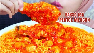 ASMR BAKSO IGA PENTOL BEGAL MERCON KUAH EXTRA PEDAS | ASMR INDONESIA