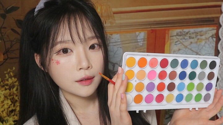 แต่งหน้าระยะใกล้ | เพ้นท์ใบหน้า | เทศกาลดอกไม้สด | คอสเพลย์ | RP 【นาระบำบัด】