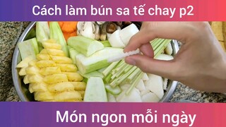 Làm bún sa tết chay p2