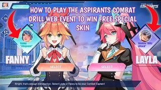 How to play Aspirants Combat Drill web event win free special skin in Mobile Legends 2022