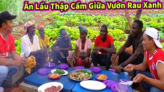 Quanglinhvlogs | Buffet Lẩu Rau Siêu To Tại Vườn - Người Dân Tự Thưởng Thức Thành Quả Mình Làm Ra