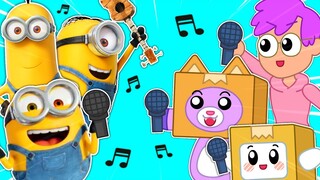 THE MINION SONG! 🎵 (ft. ALPHABET LORE, RAINBOW FRIENDS, & MORE) (Official LankyBox Music Video)