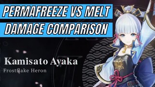 Ayaka Team Comparison - Permafreeze vs Melt Showcase - Genshin Impact 2.0