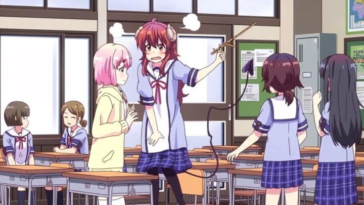 Satsumi: Why are you lifting my skirt in public, you pervert!