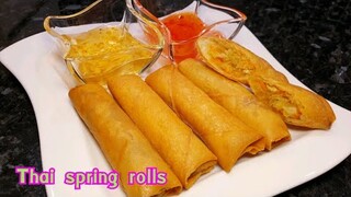 ปอเปี๊ยะทอด วิธีผัดไส้ปอเปี๊ยะ วิธีห่อปอเปี๊ยะ | Spring rolls recipe | How to wrap spring rolls