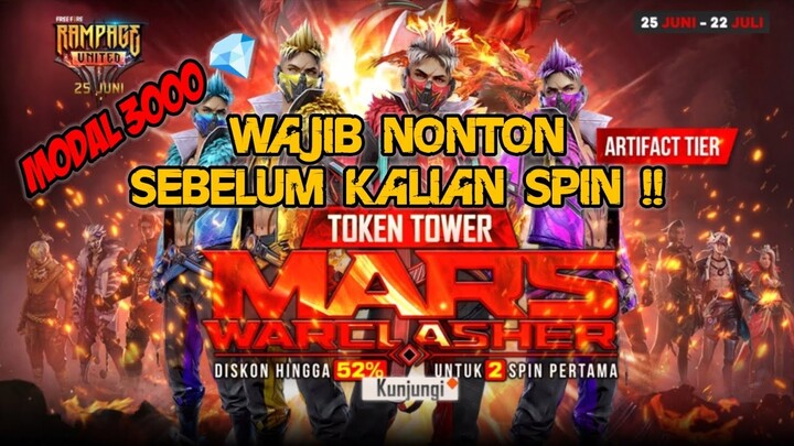 3000💎 SPIN TOKEN TOWER MARS WARCLASHER BUNDLE RAMPAGE UNITED 2022 FREE FIRE