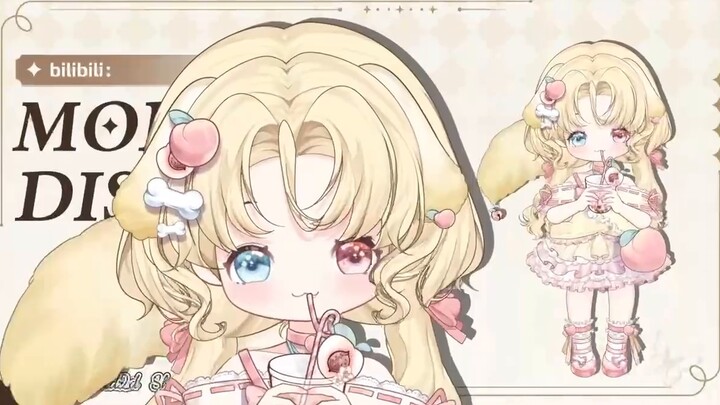 [Live2d model display] Have you ever seen a puppy that likes to eat peaches?