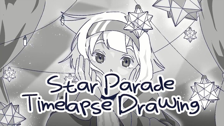 Star Parade Timelapse Drawing
