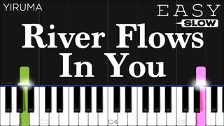 Yiruma - River Flows In You | SLOW EASY Piano Tutorial