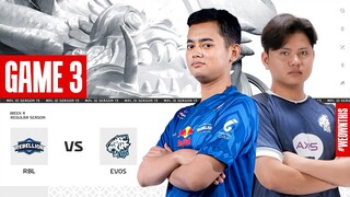 REBELLION ESPORTS  vs EVOS GLORY | Regular Season Week 4 Day 3 | Game 3 | #MPLIDS13
