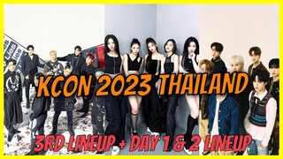 KCON 2023 Thailand 3rd Lineup of Performers and Daily Lineup