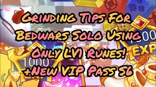 Tips And Tricks For BMGO Bedwars Using Only Lv1 Runes!!! +New Season Pass