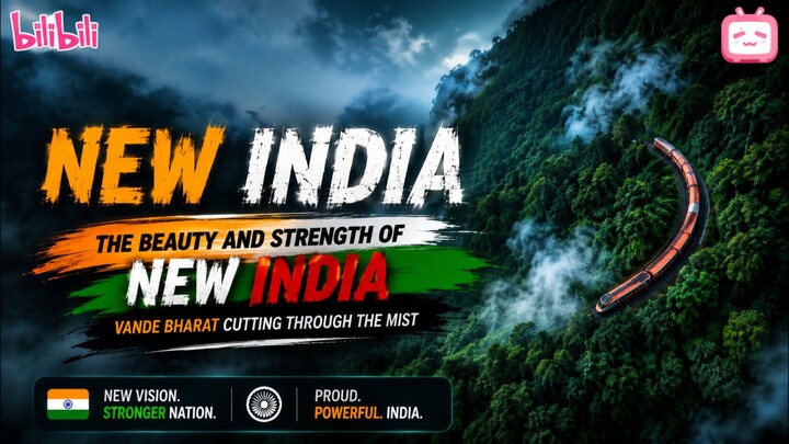An orange Vande Bharat train is winning attention after being spotted winding through