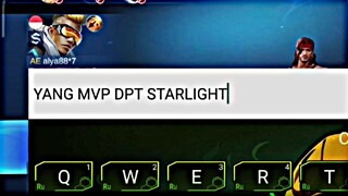 Yang MVP Dapat Skin Starlight | Team Auto Pada Semangat Mainnya