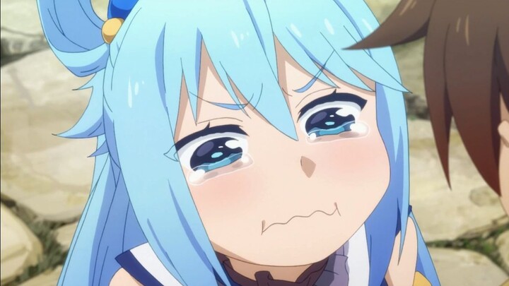 Aqua's treasured wine was drunk up by Kazuma, and she was completely defeated~