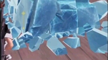 Tốc độ nổ của khối băng thực sự khá cao.