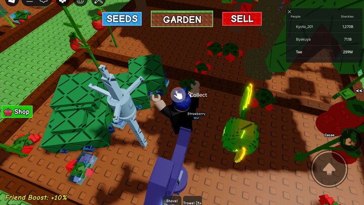 I'm playing grow a garden