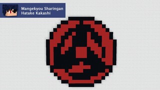 MANGEKYOU SHARINGAN DE HATAKE KAKASHI - NARUTO PIXEL ART | MINECRAFT