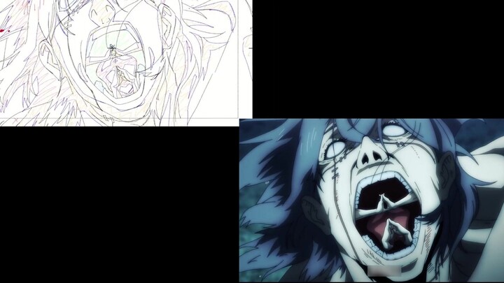 [Jujutsu Kaisen] Episode 13 Mixed Double Fight Live Original Drawing & Animation Comparison!