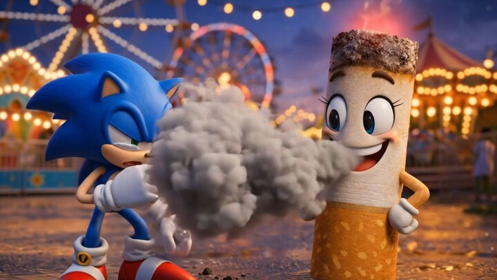 action Sonic vs Cigarette