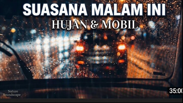Cozy Rain Sounds in Car at Night (35 Minutes) - Relaxing White Noise for Deep Sleep & Focu