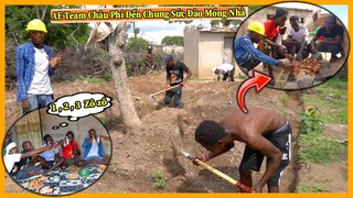 Quanglinhvlogs | Anh Em Team Châu Phi Chung Sức Giúp Lindo Đào Móng Nhà - Được Chiêu Đãi Món Ăn Ngon