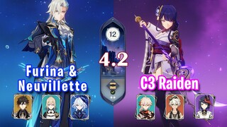 Furina Neuvillette & C3 Raiden Shogun | 4.2 Spiral Abyss Floor 12 | Genshin Impact