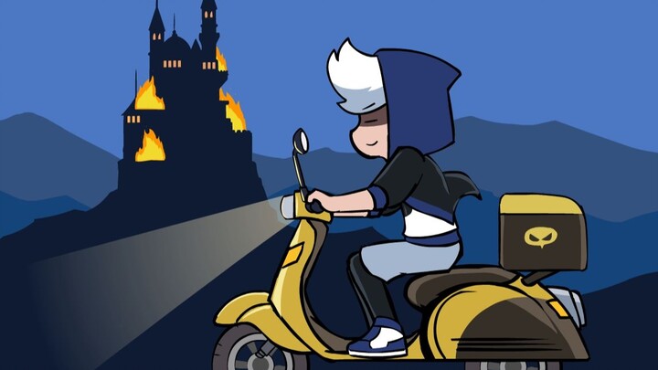 “A Delivery Rider’s Adventure in the Castle”