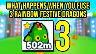 What Happens When You Fuse 3 Rainbow Festive Dragon in Pet Simulator X
