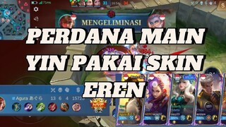 Perdana! YIN Skin EREN Di Ranked #mlbb #mobilelegends #yin #aot