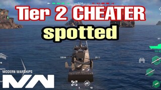 Modern Warships: CHEATER player spotted.