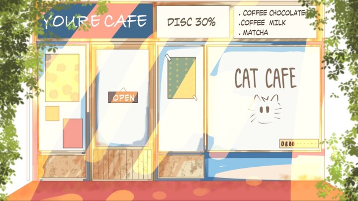 Draw Cafe anime style/ Time lapse CSP/ Speed paint